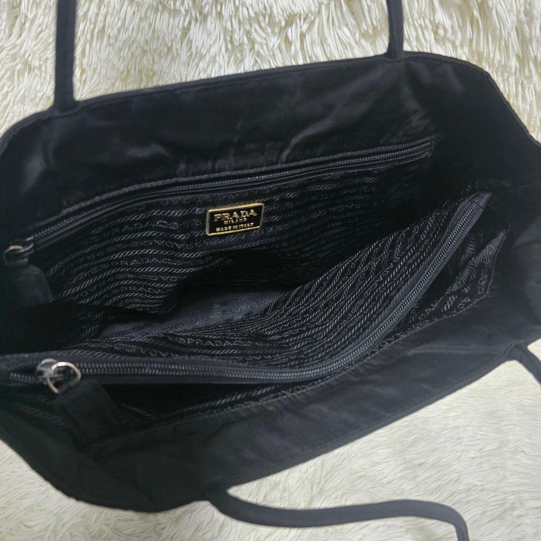 もっさん様✨ プラダ トートバッグ A4 ブラック ナイロン 三室 ゴールド
