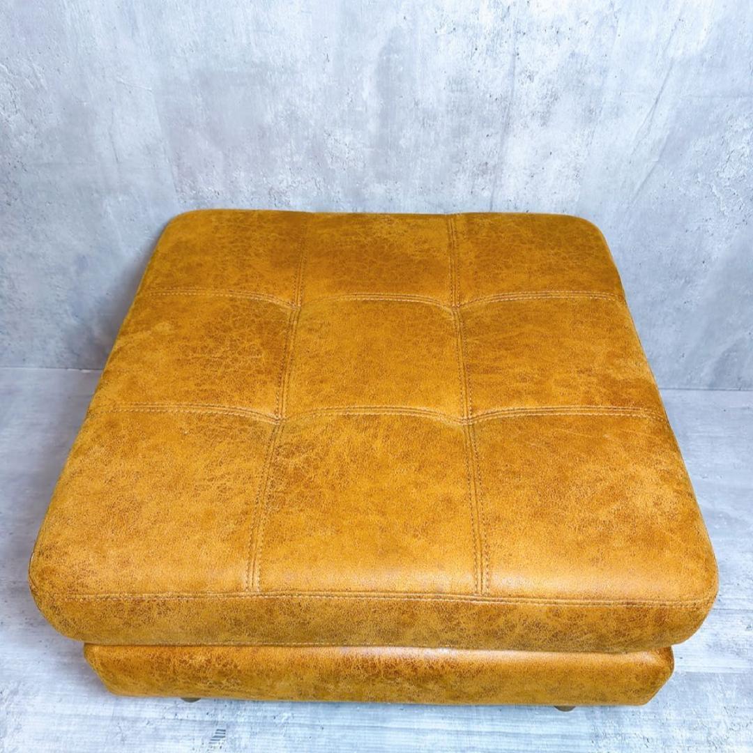 美品! 関家具 オットマン キャメル レザー 家具