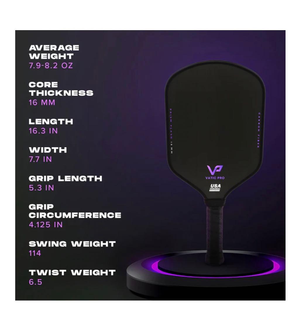 ★新品★Vatic Pro プリズムフラッシュ 16mm ピックルボール パドル
