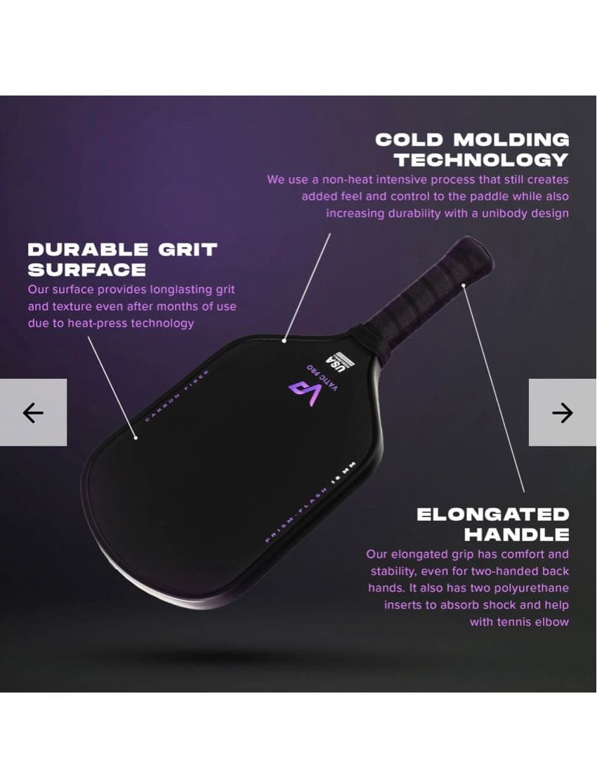 ★新品★Vatic Pro プリズムフラッシュ 16mm ピックルボール パドル