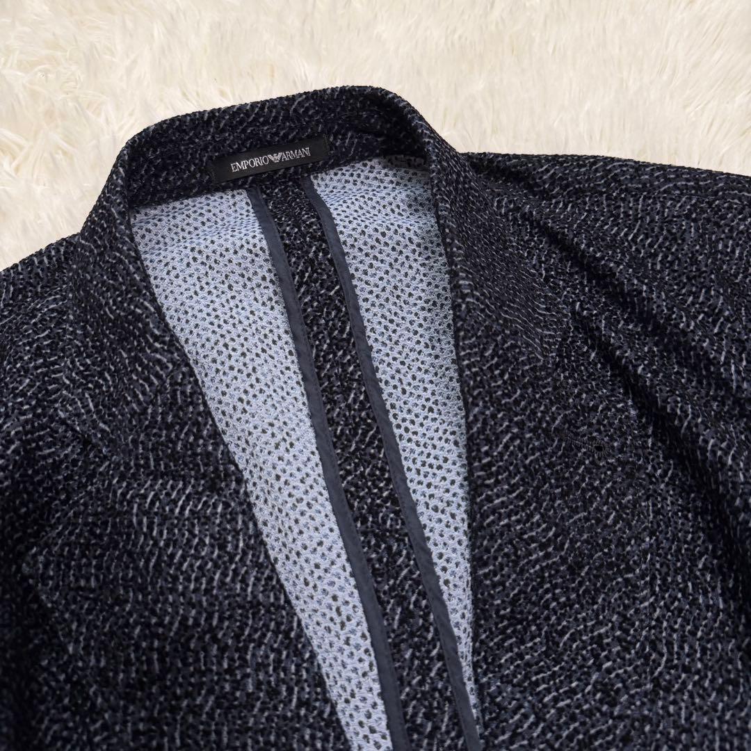 未使用タグ付き2XLサイズ相当　エンポリオアルマーニ　テーラード　アンコン　総柄