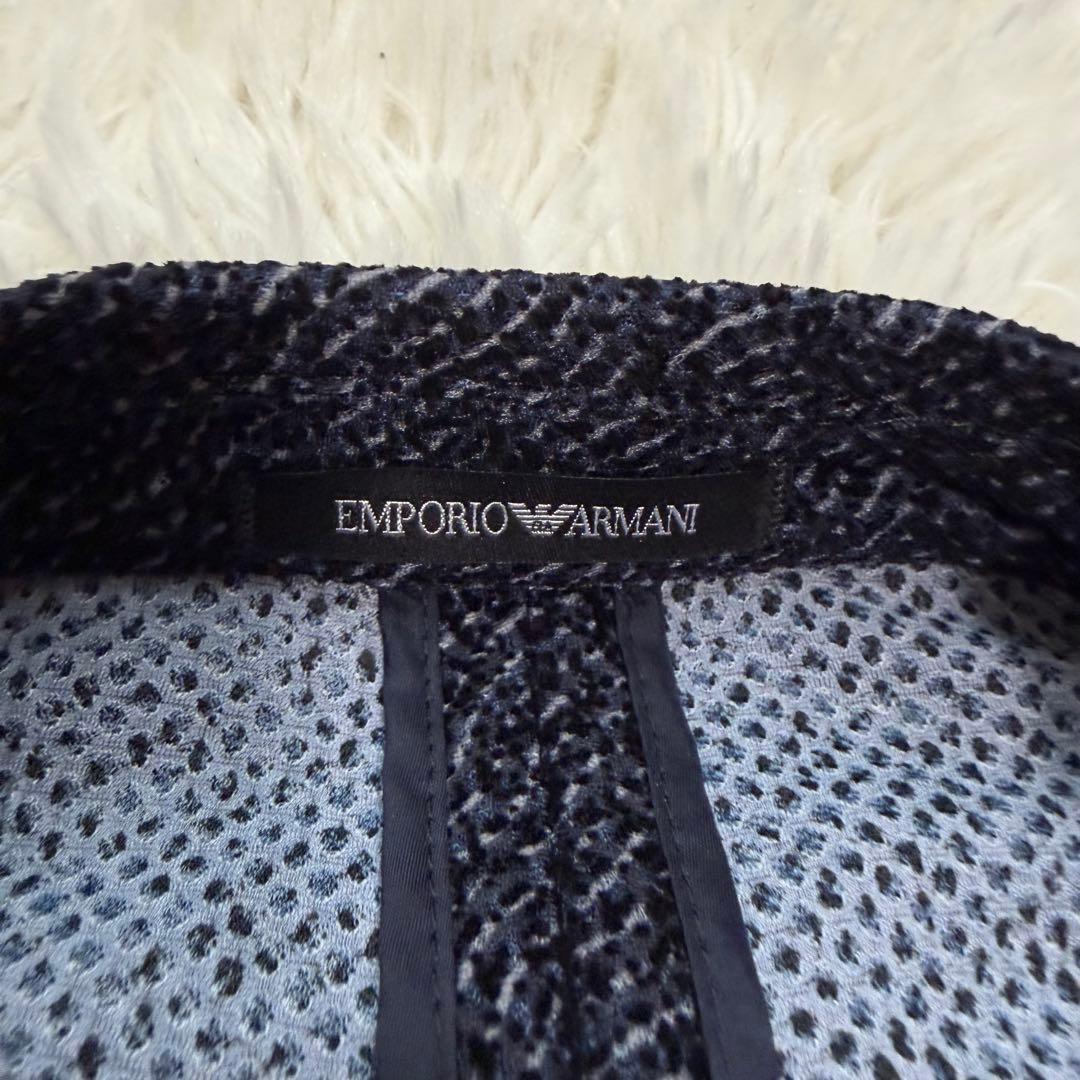 未使用タグ付き2XLサイズ相当　エンポリオアルマーニ　テーラード　アンコン　総柄