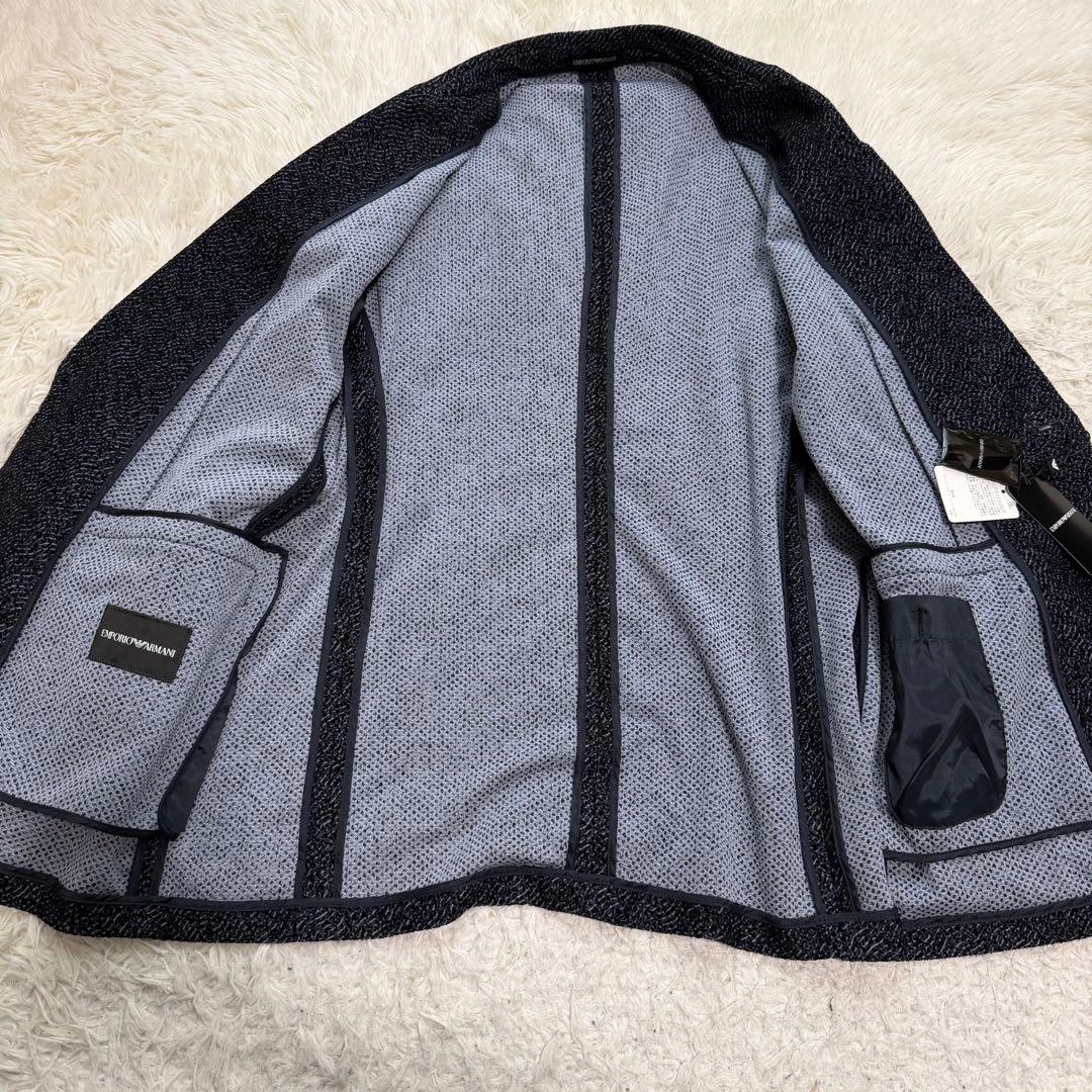 未使用タグ付き2XLサイズ相当　エンポリオアルマーニ　テーラード　アンコン　総柄