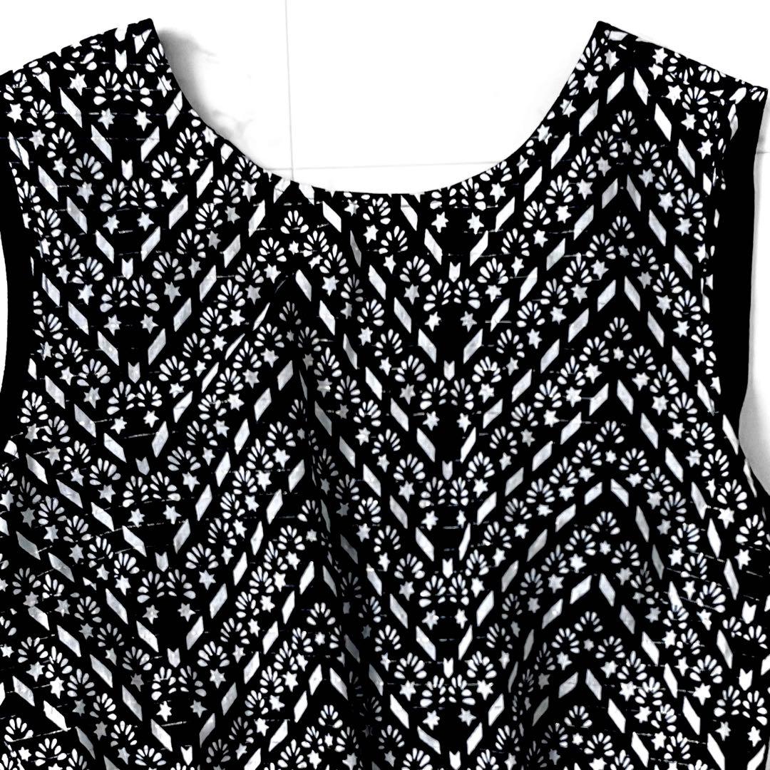 極美品 サラマリカ リーフプリント コットン オールインワン ワンピース