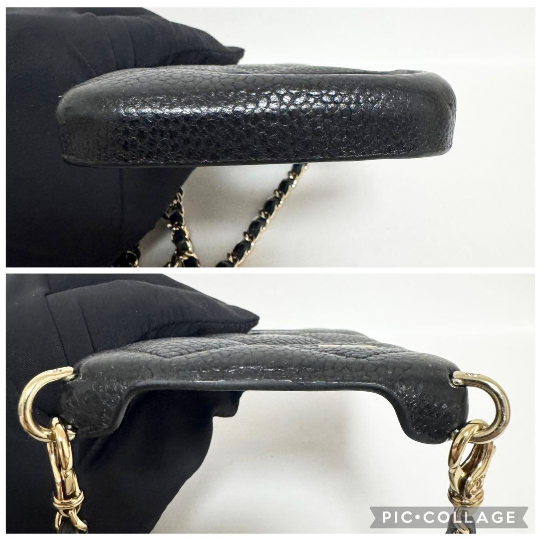 【美品】シャネル iPhone15pro ケース チェーンショルダー ココマーク