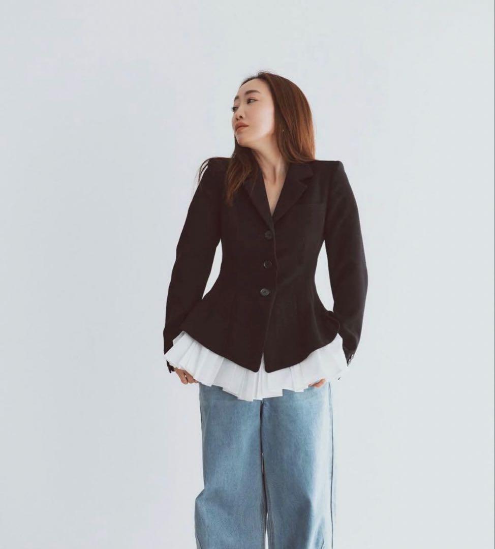 CADUNE カデュネ 神崎恵 ペプラムジャケット　38 M テーラード フリル