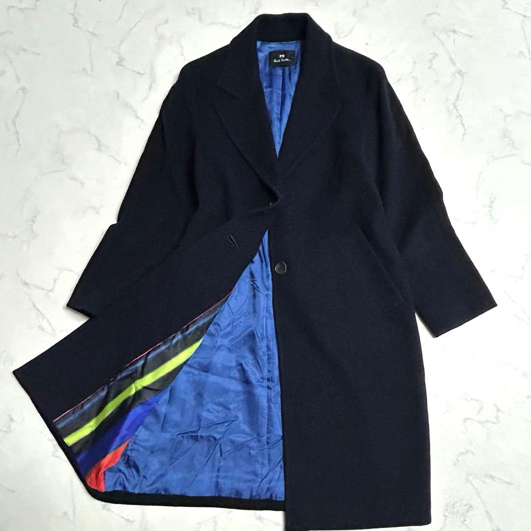 美品 ポールスミス カシミヤウール チェスターコート 40