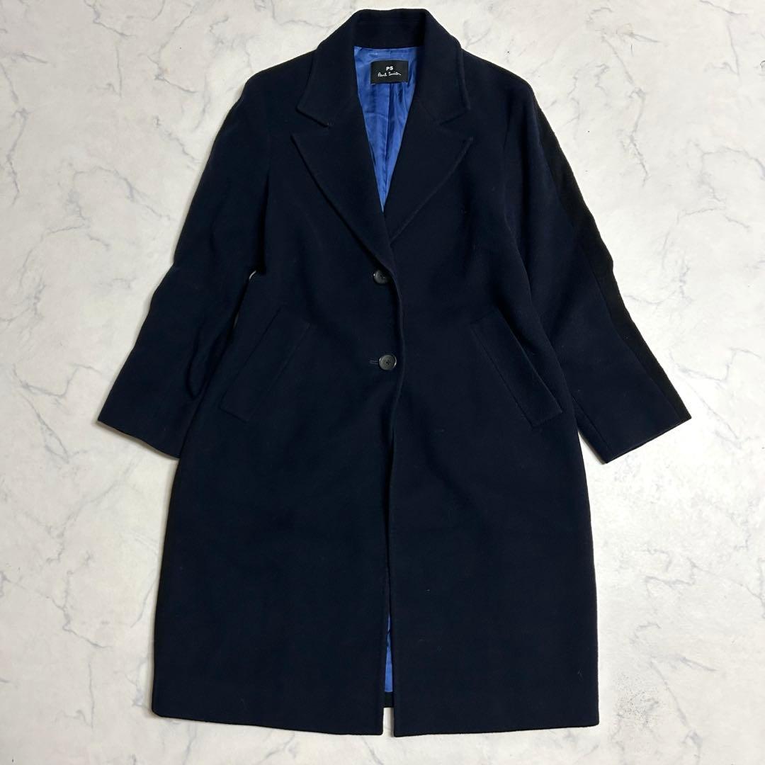 美品 ポールスミス カシミヤウール チェスターコート 40