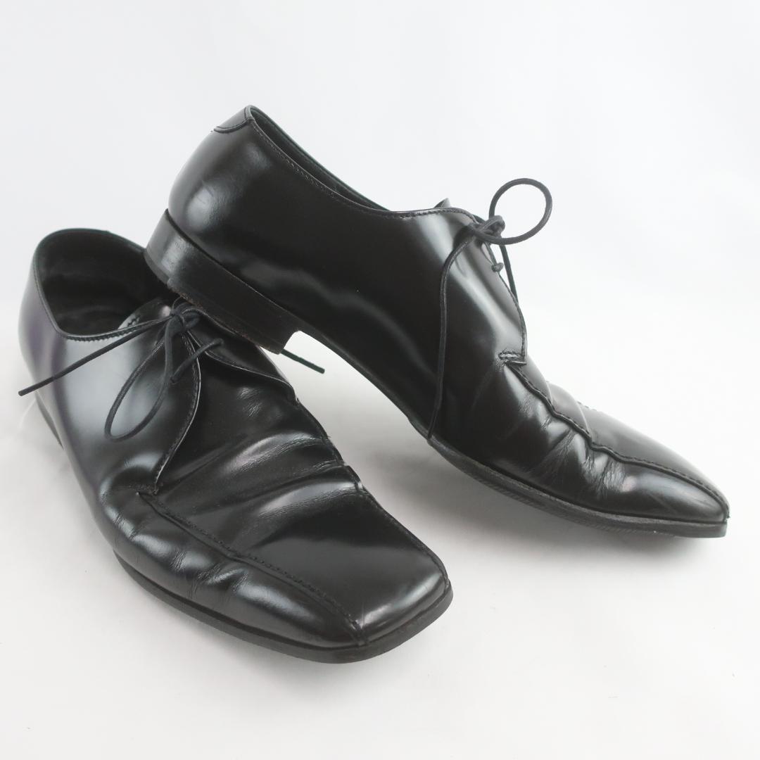 イタリア製 PRADA 本革 レザー ビブラムソール ビジネス シューズ 9