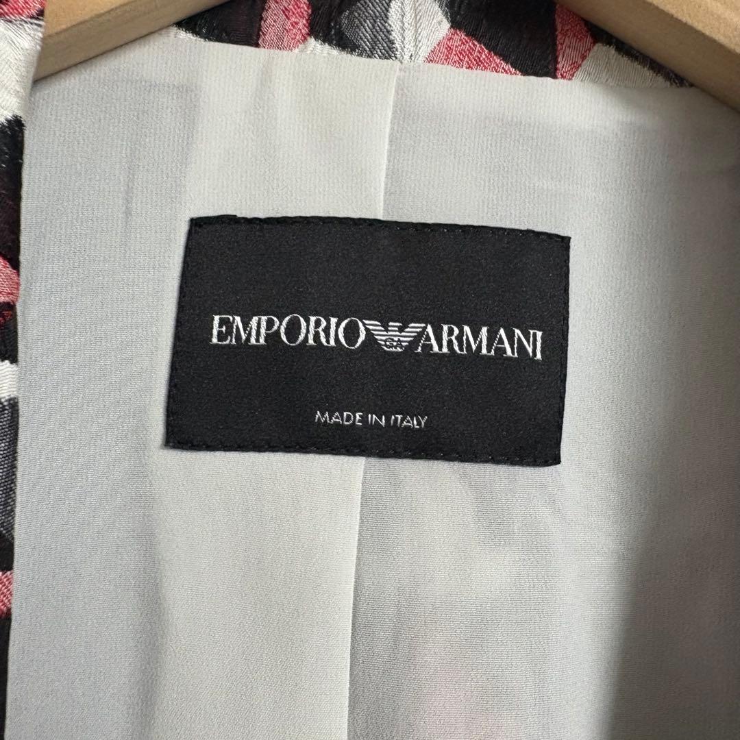 新品✨EMPORIO ARMANI✨マドラス柄　テーラードジャケット　42 L
