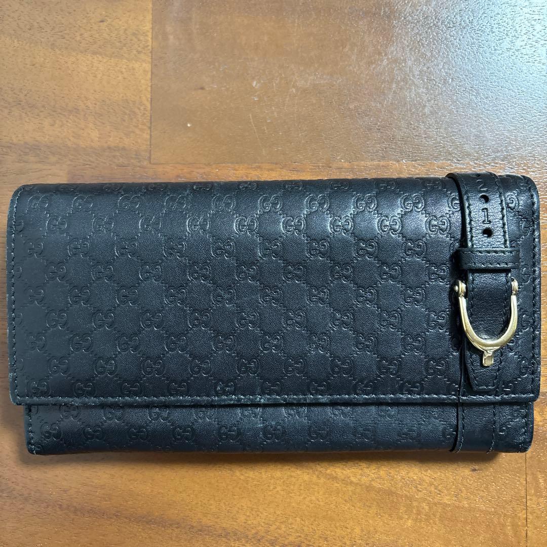GUCCI マイクログッチシマレザー長財布