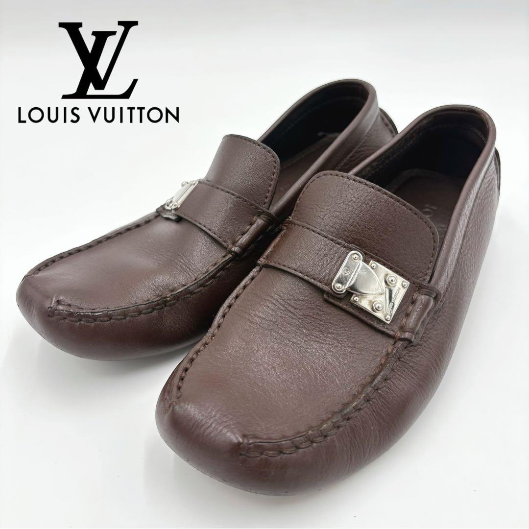 ルイヴィトン レザー ドライビングシューズ　5.5 約23.5㎝ ブラウン