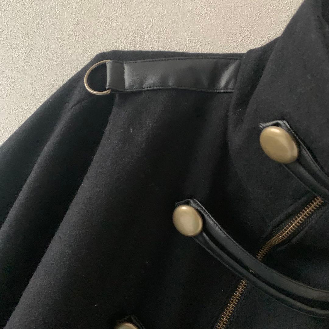 Na+H ポンチョコート　ケープ　マント コート ナポレオン 軍服風