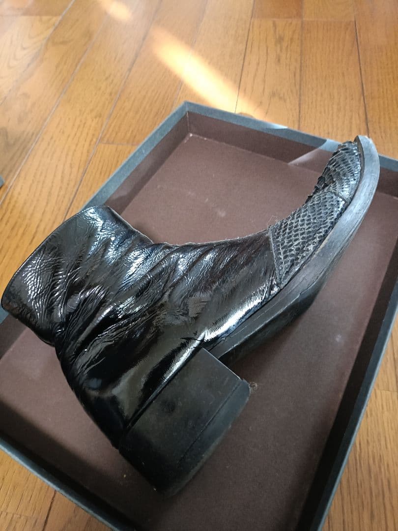 gianni barbato ジャンニバルバート パイソン+エナメルブーツ