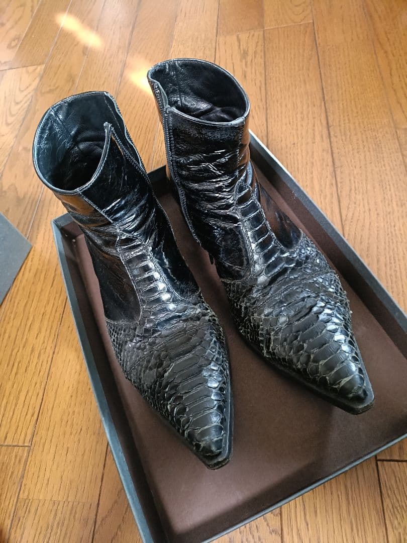 gianni barbato ジャンニバルバート パイソン+エナメルブーツ