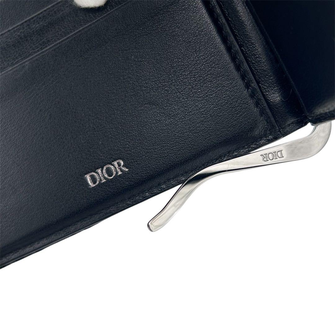【現行品・美品】DIOR オブリーク マネークリップ ジャガード カードケース