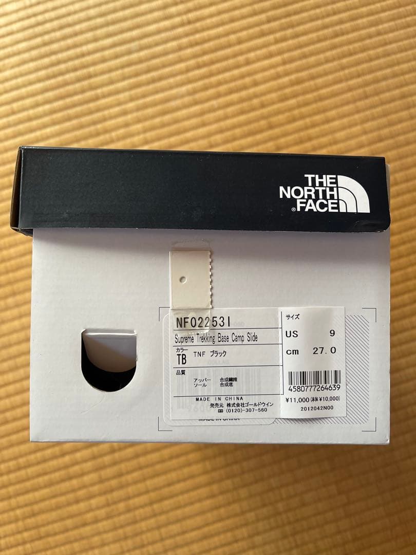 未使用 Supreme North Face サンダル ブラック 27cm