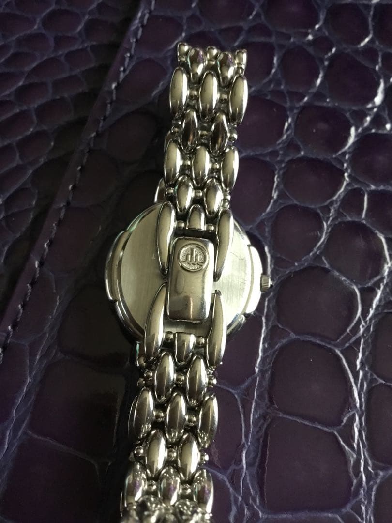 稼働、新品に近い美品セイコークレドール腕時計ピンクタイガー ダイヤモンド