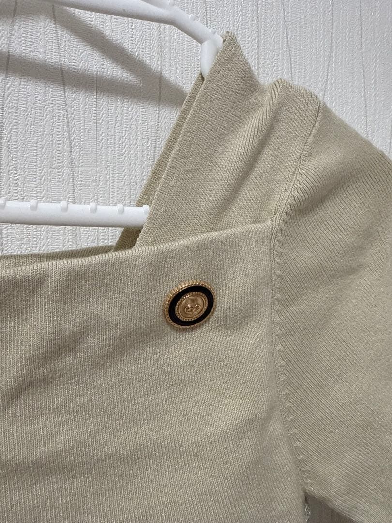 ワンピース her lip to La Lueur Knit Dress ecru S