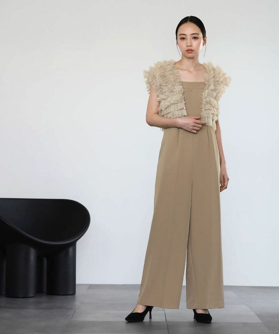 GIRL の3WAYチュールトップス＆オールインワンの2点セット