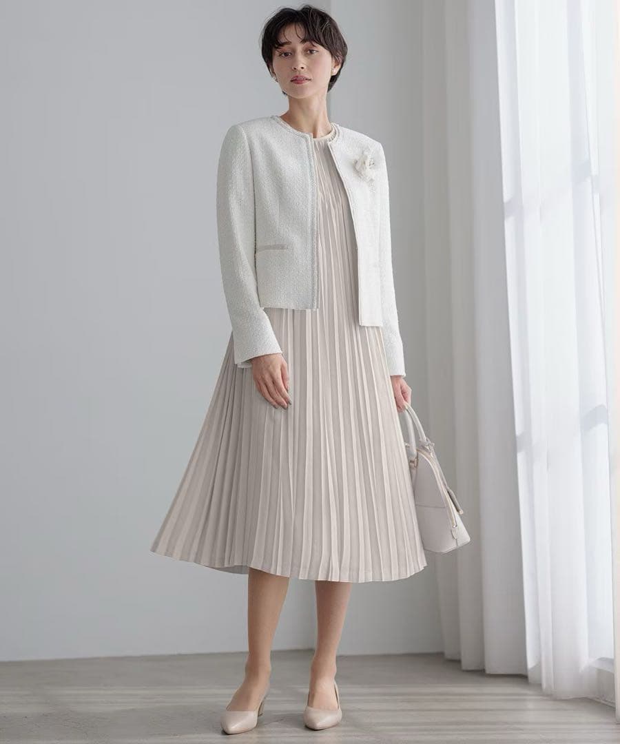 23区 新品ノーカラー ジャケット38