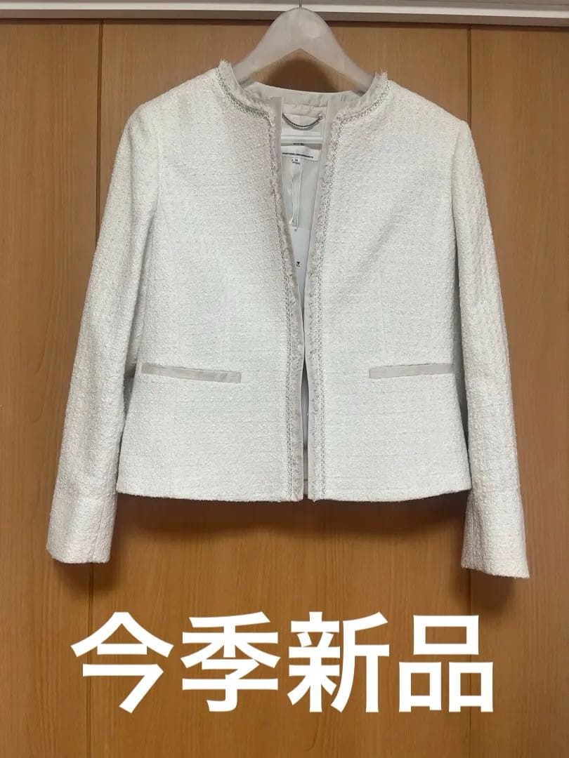 23区 新品ノーカラー ジャケット38