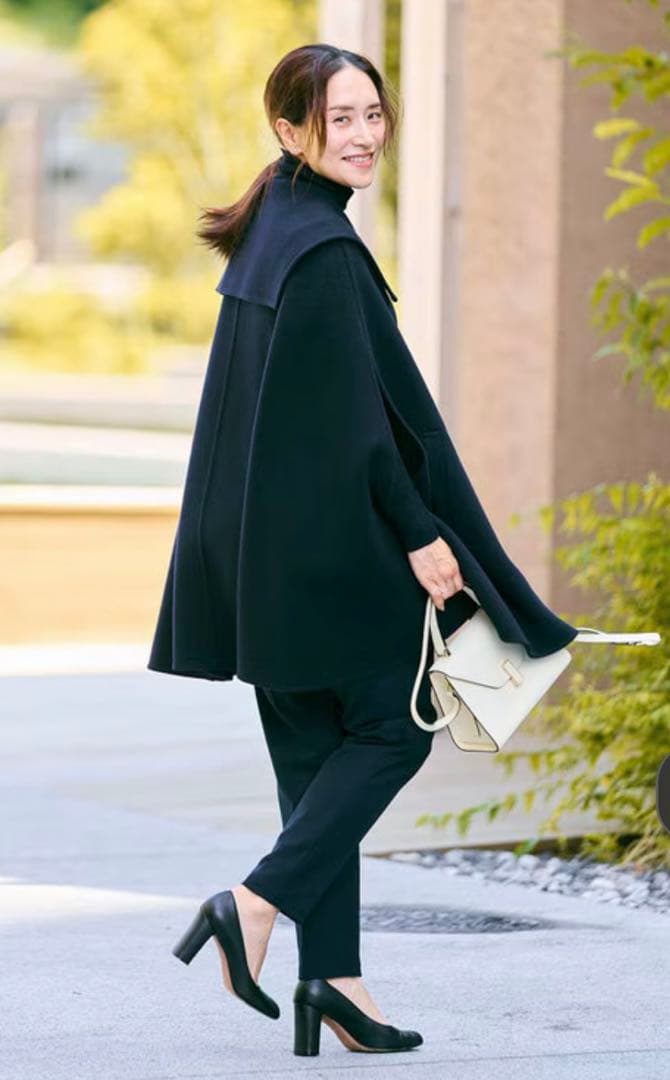 セーラーカラーダブルフェイスケープコート　#newans 新品✨