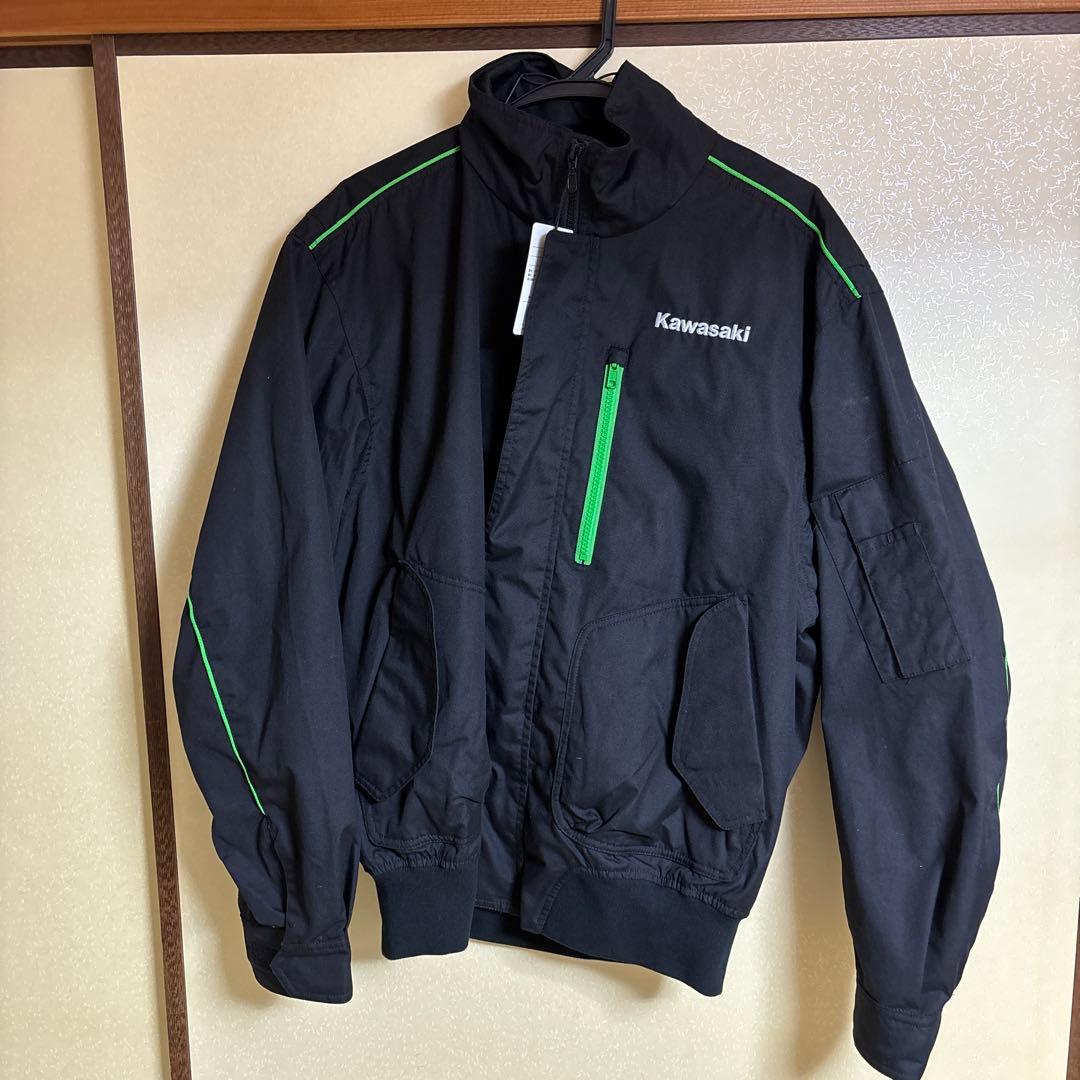 Kawasaki スタッフブルゾンジャケット LL 黒/緑