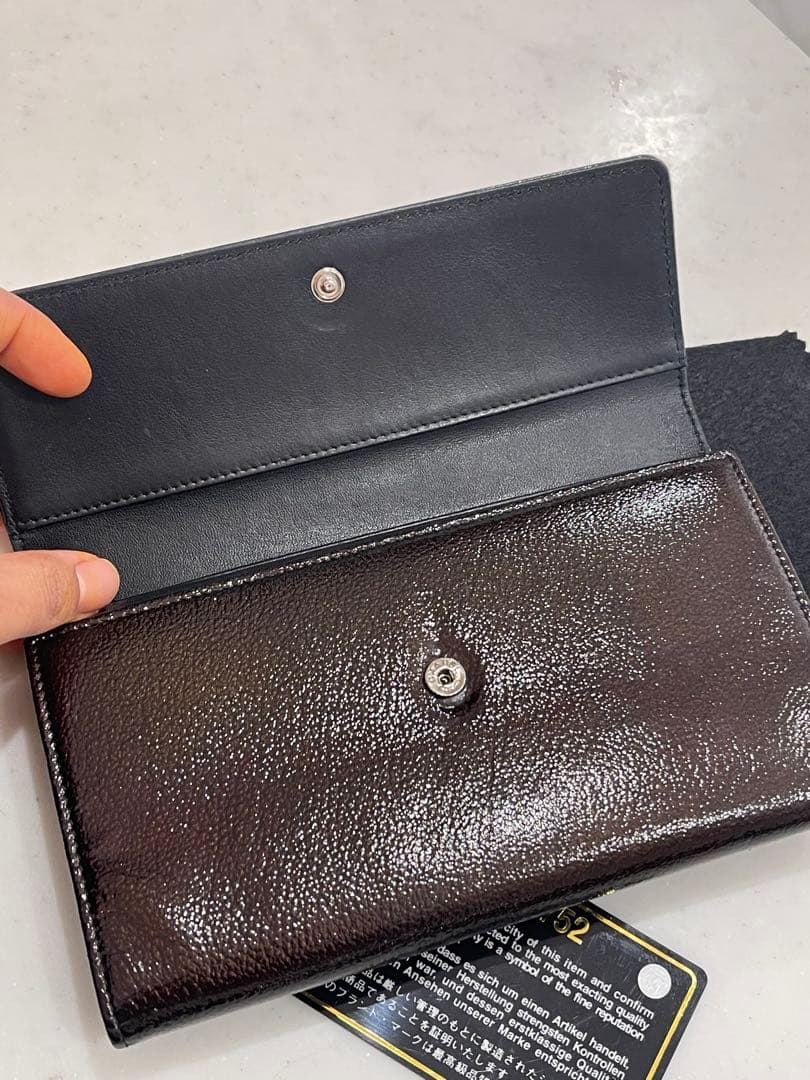 CHANEL 黒レザー 長財布