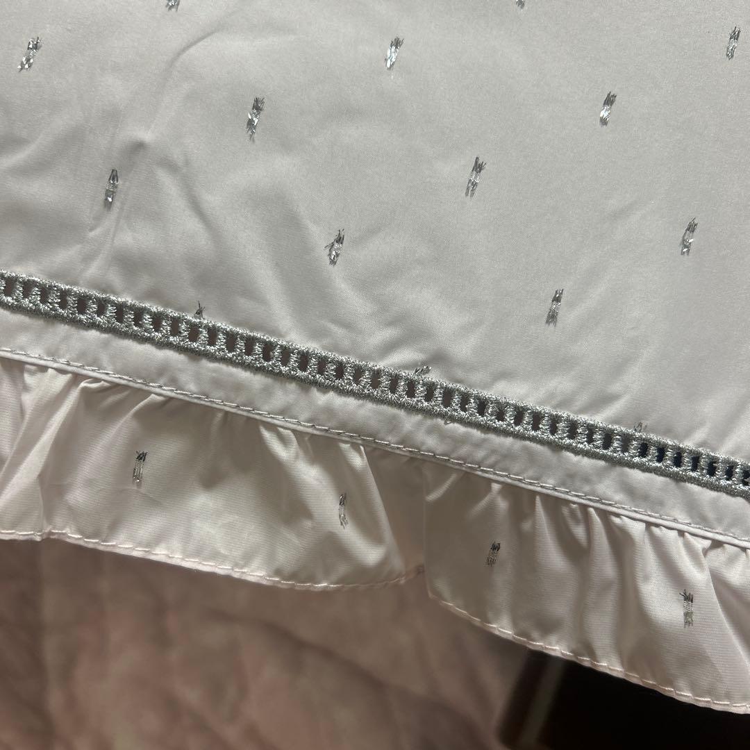 新品ジルスチュアート　コンパクト傘　日傘　晴雨兼用　一級遮光　薄ピンク　フリル