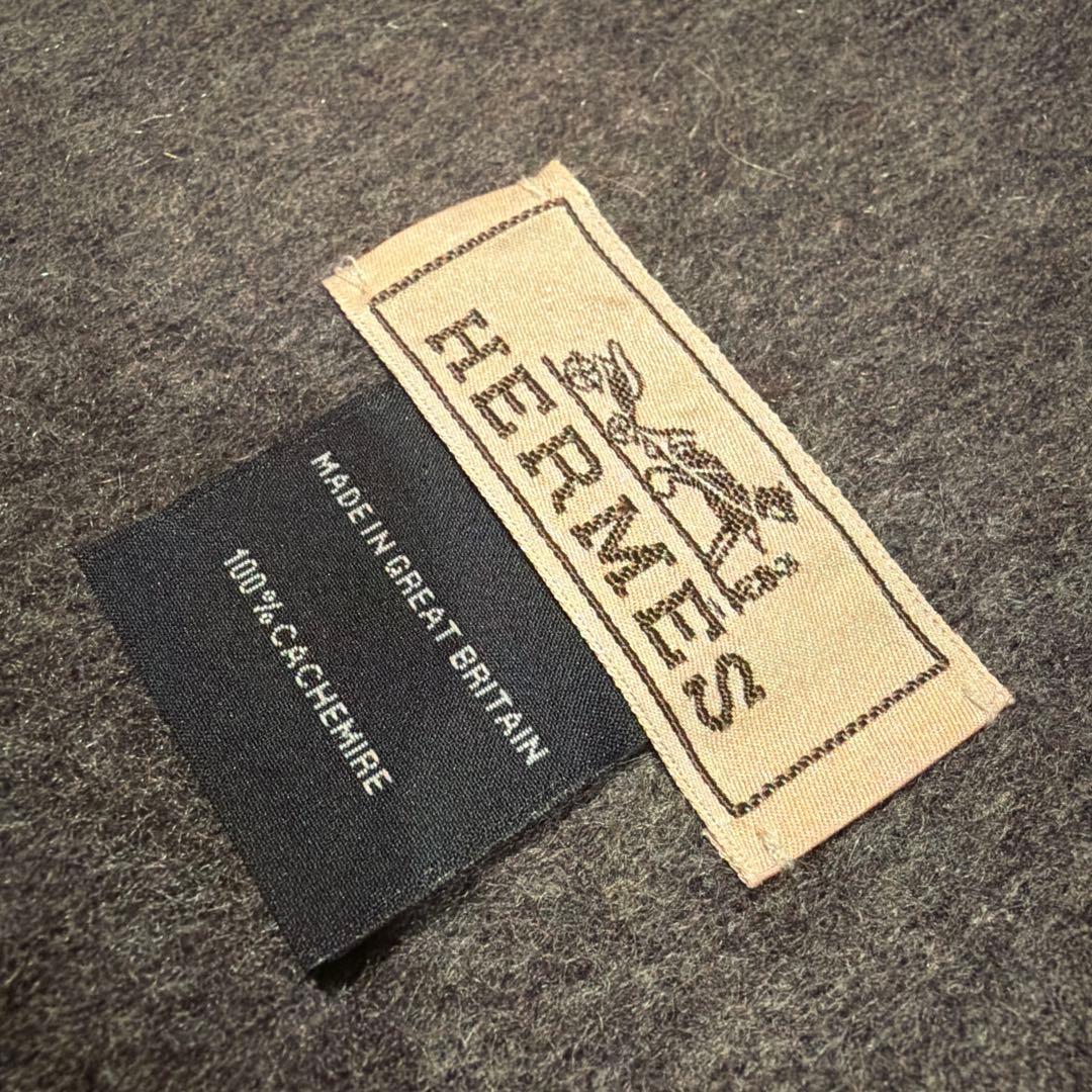 エルメス カシミヤマフラー レクトヴェルソ 黒