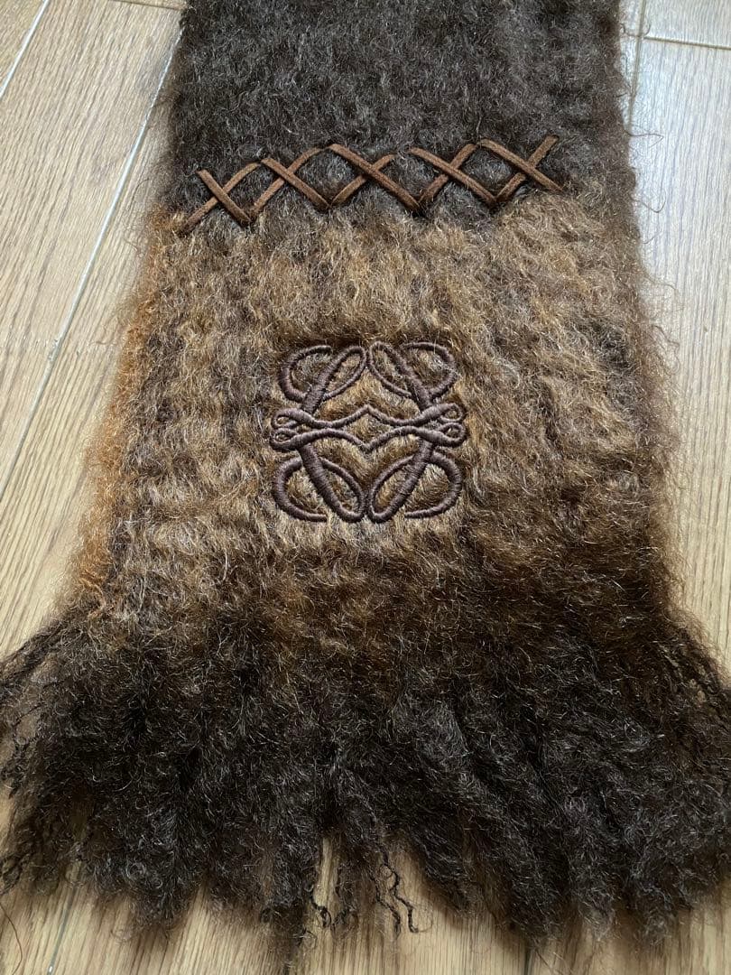【コトラ】LOEWE ロエベ 刺繍 モヘア モヘヤ マフラー