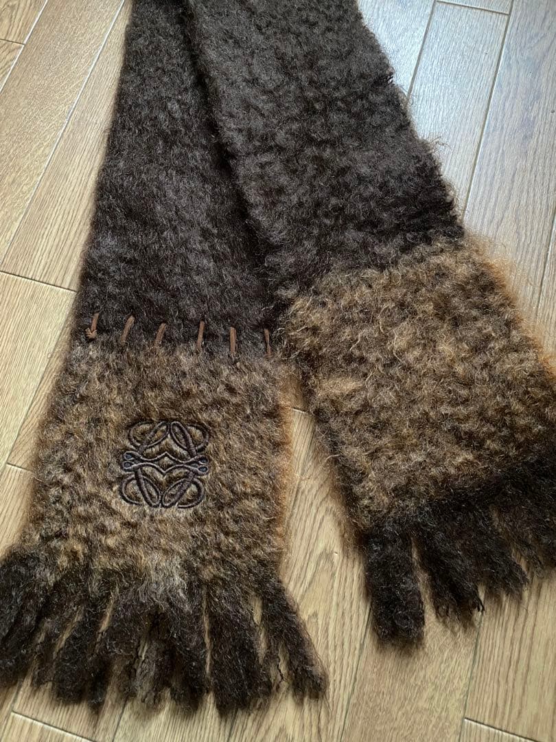 【コトラ】LOEWE ロエベ 刺繍 モヘア モヘヤ マフラー