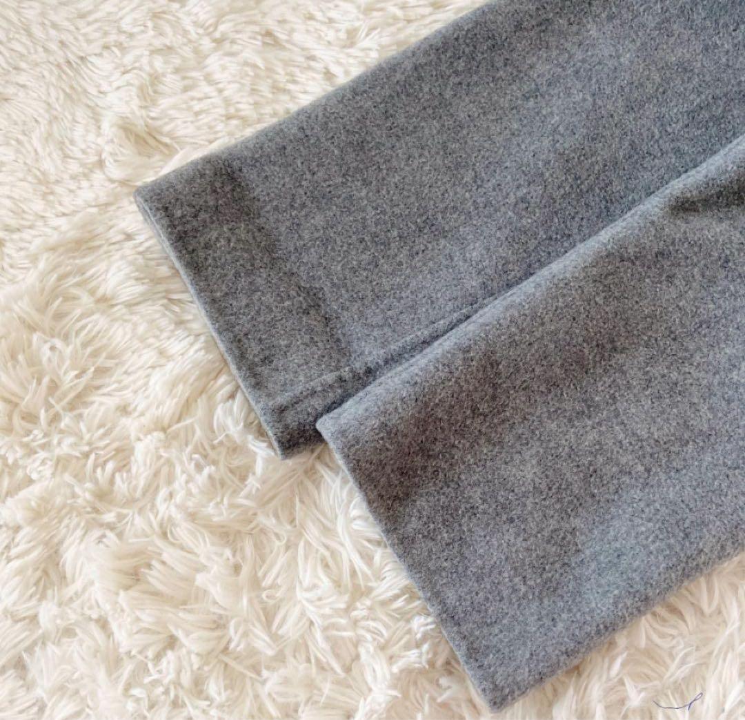 theory luxe　ダブルフェイスノーカラーコート　ウールコート　ロング