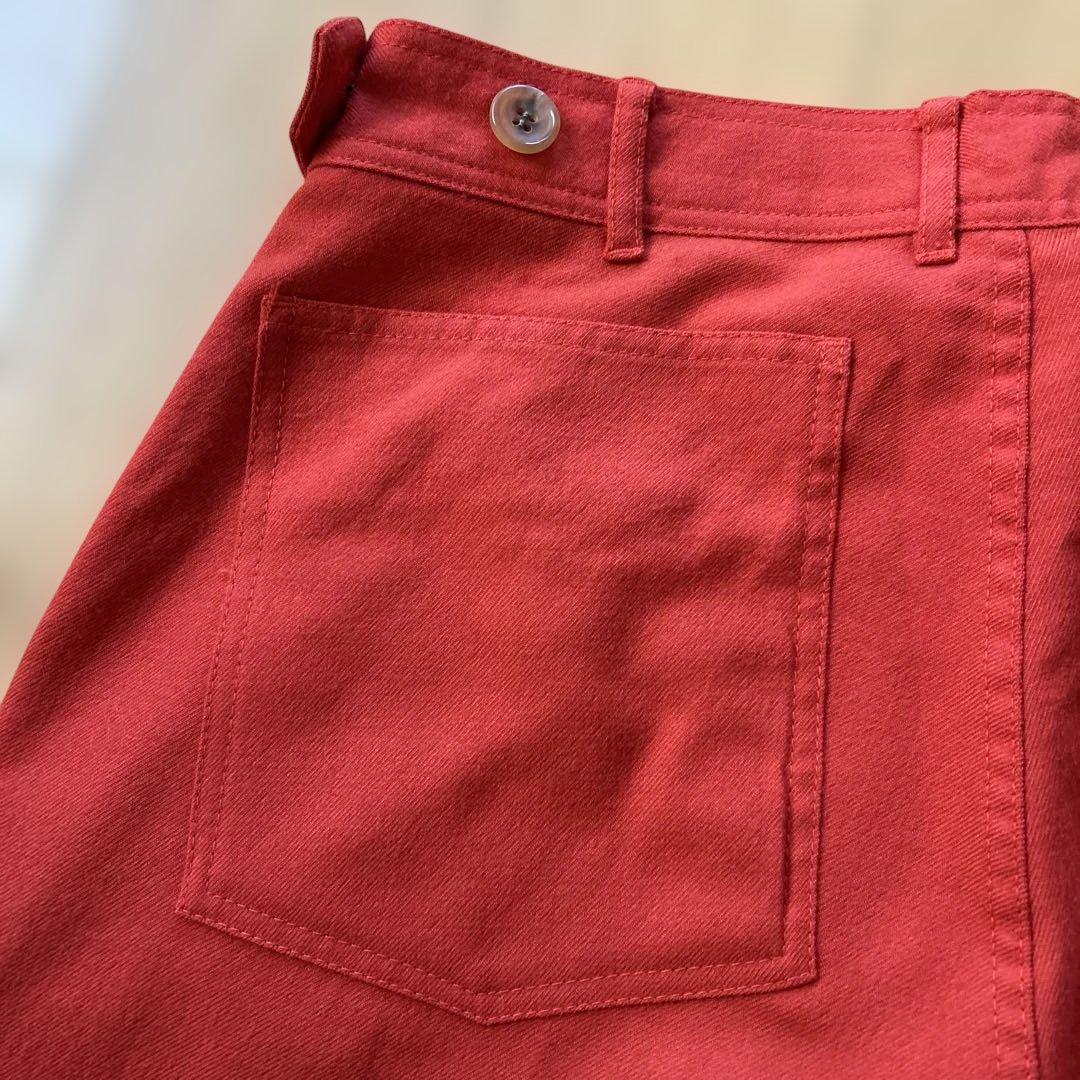 a*c様 コムデギャルソン　赤 ワイドレッグ カジュアルパンツ