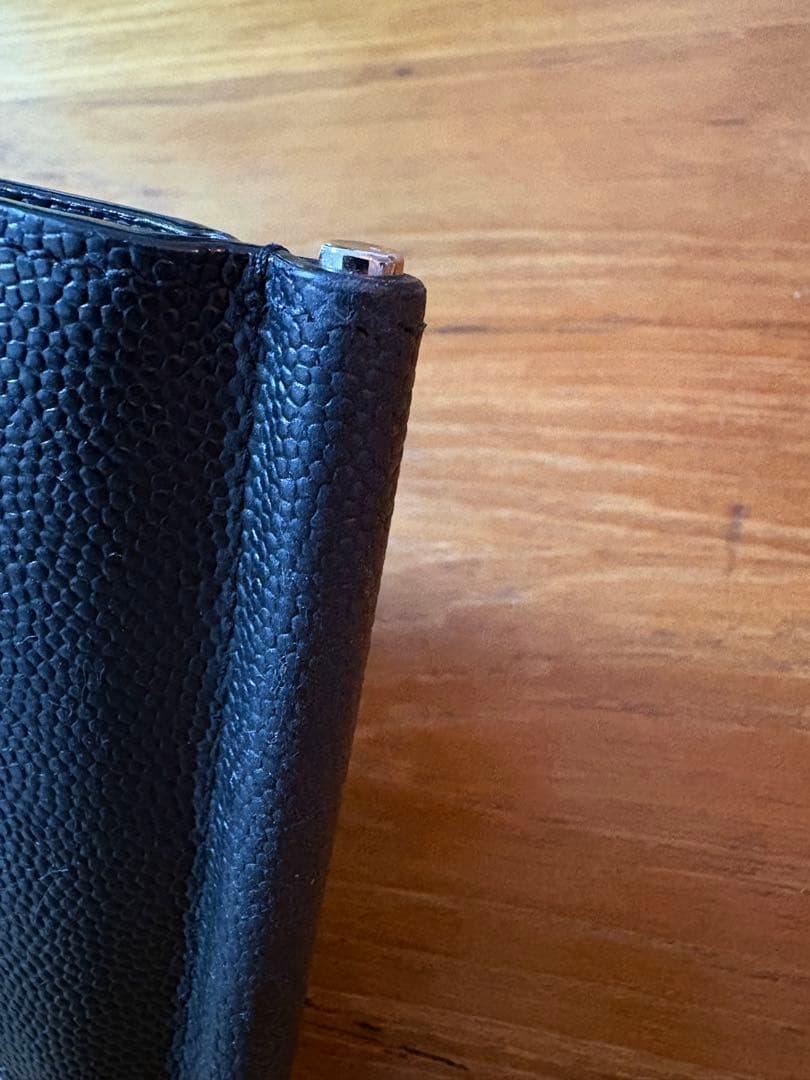 SAINT LAURENT 黒レザー マネークリップ