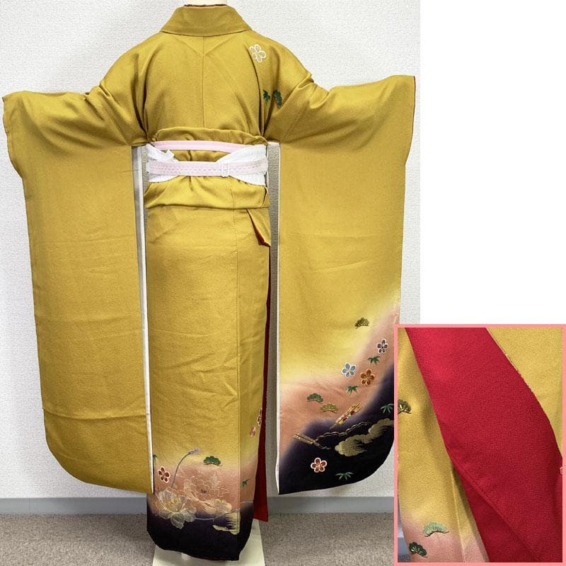 512z8.509y17.小物類.505uu12☆振袖 総刺繍 金駒 シンプル