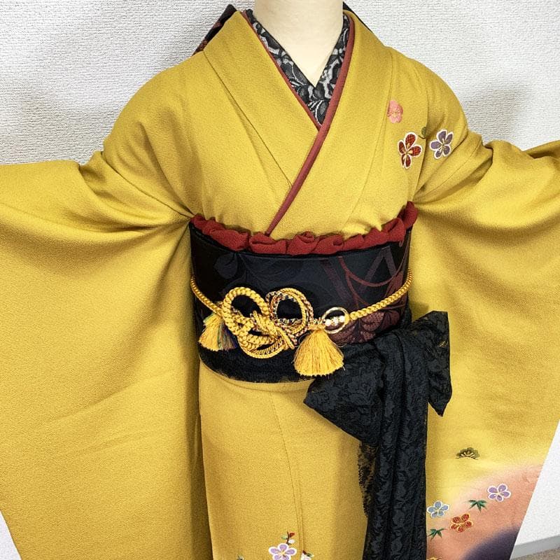 512z8.509y17.小物類.505uu12☆振袖 総刺繍 金駒 シンプル