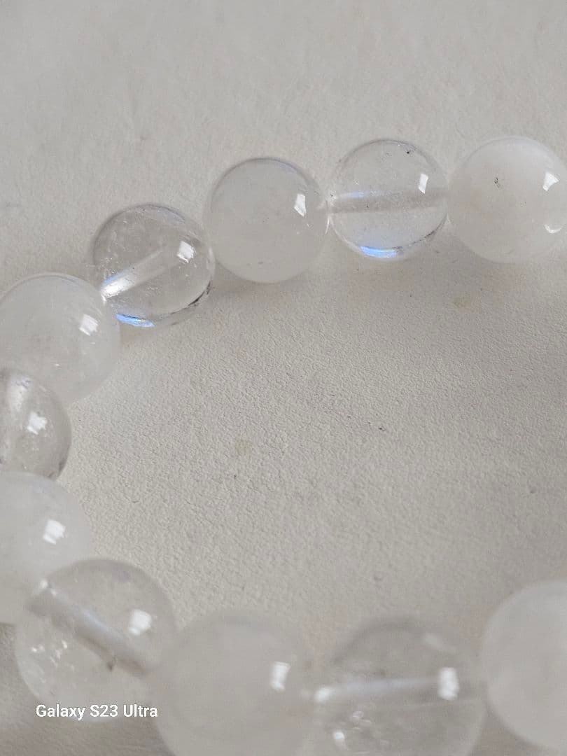 黒平と乙女の１２mm　１６玉ブレスレット 産地証明書付き