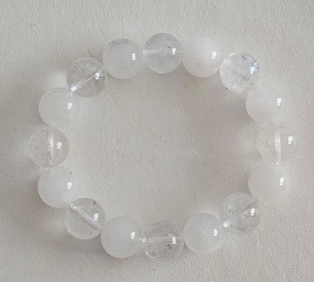 黒平と乙女の１２mm　１６玉ブレスレット 産地証明書付き