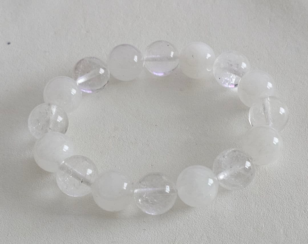 黒平と乙女の１２mm　１６玉ブレスレット 産地証明書付き