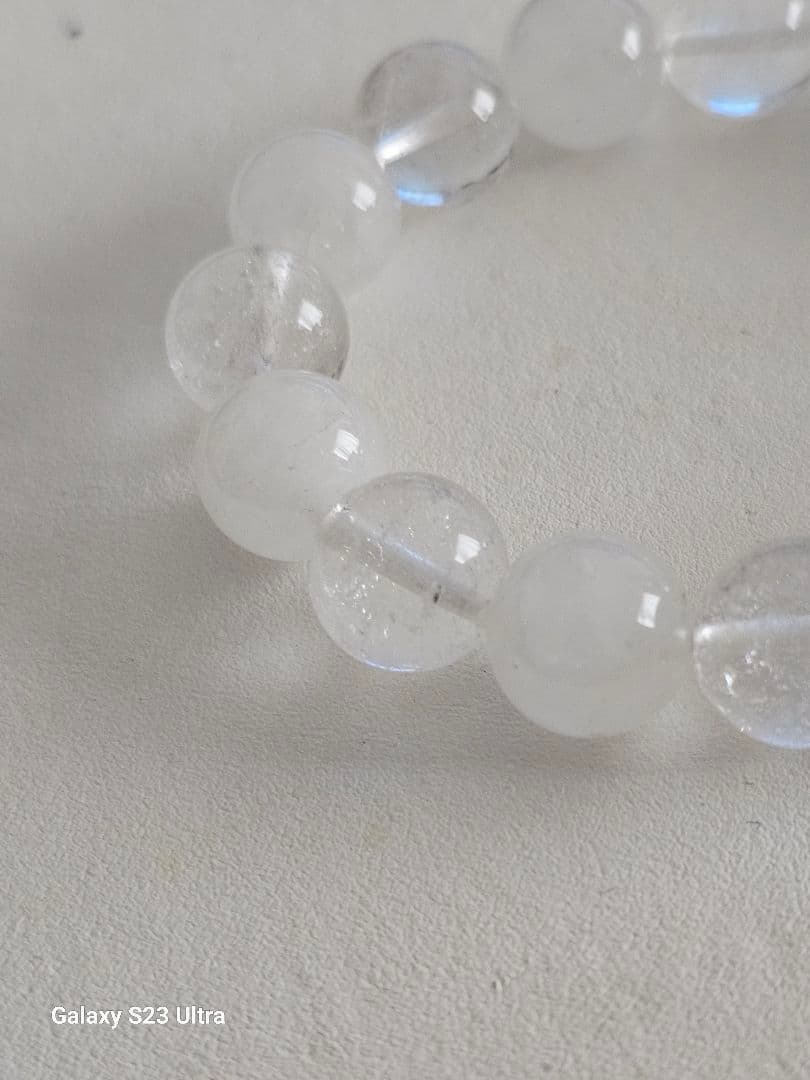 黒平と乙女の１２mm　１６玉ブレスレット 産地証明書付き