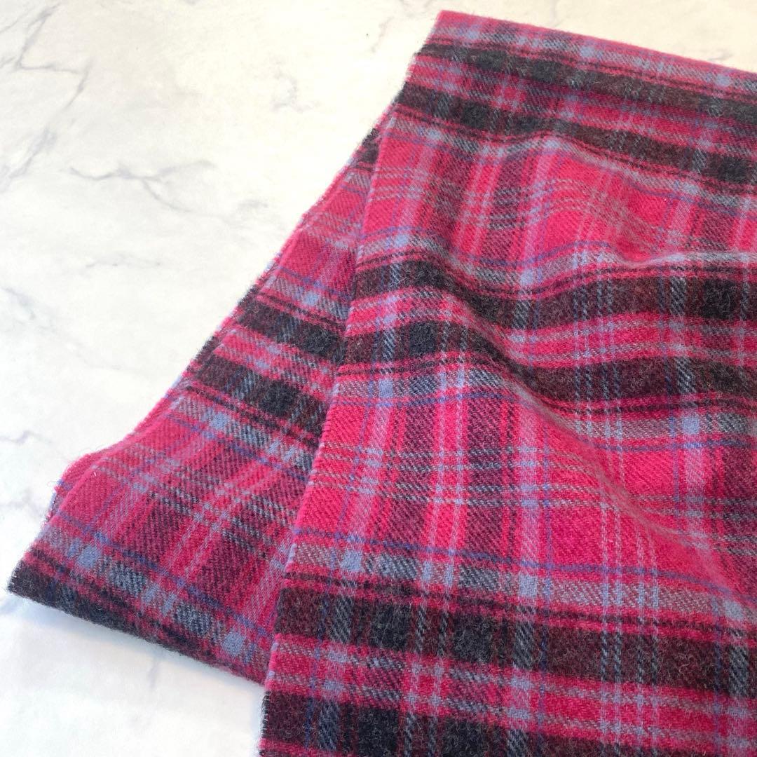 新品✨JohnstonsofElginジョンストンズ マフラー チェック ピンク