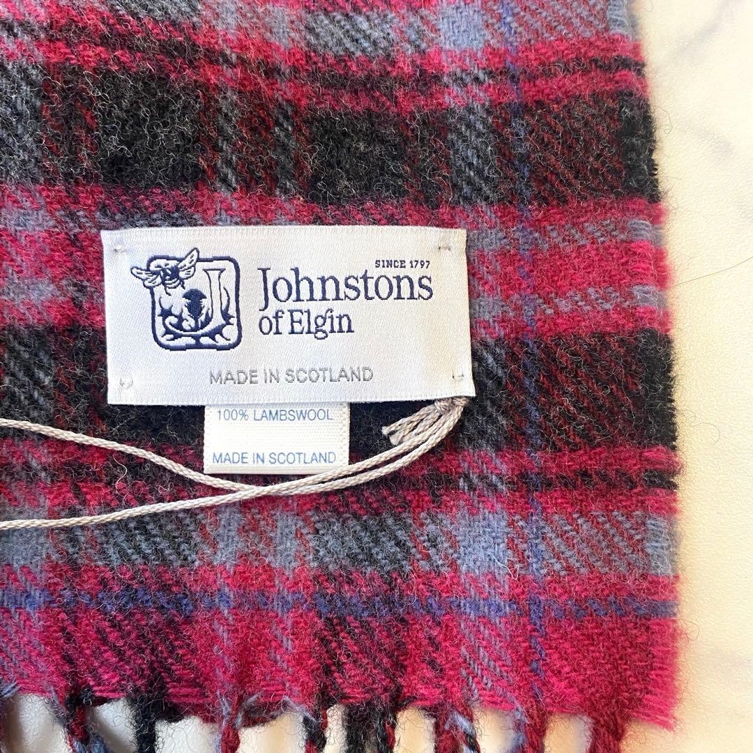新品✨JohnstonsofElginジョンストンズ マフラー チェック ピンク