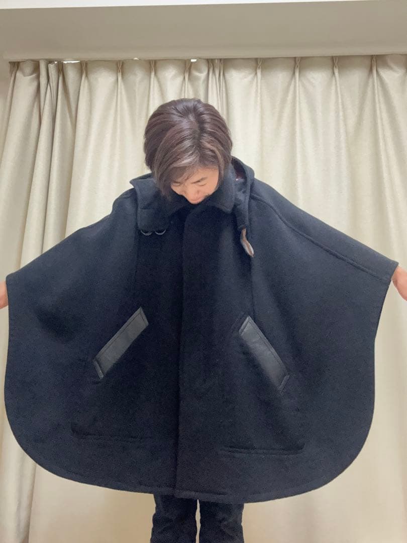 値下げ中！(美品　アメリカ購入)コーチ ポンチョ 内側チェック柄 フード2way