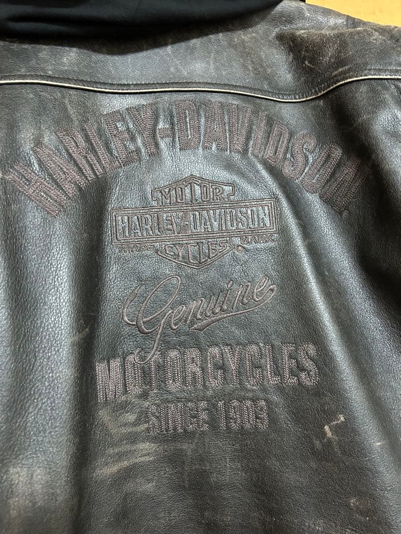 Harley-Davidson フード付きレザージャケット