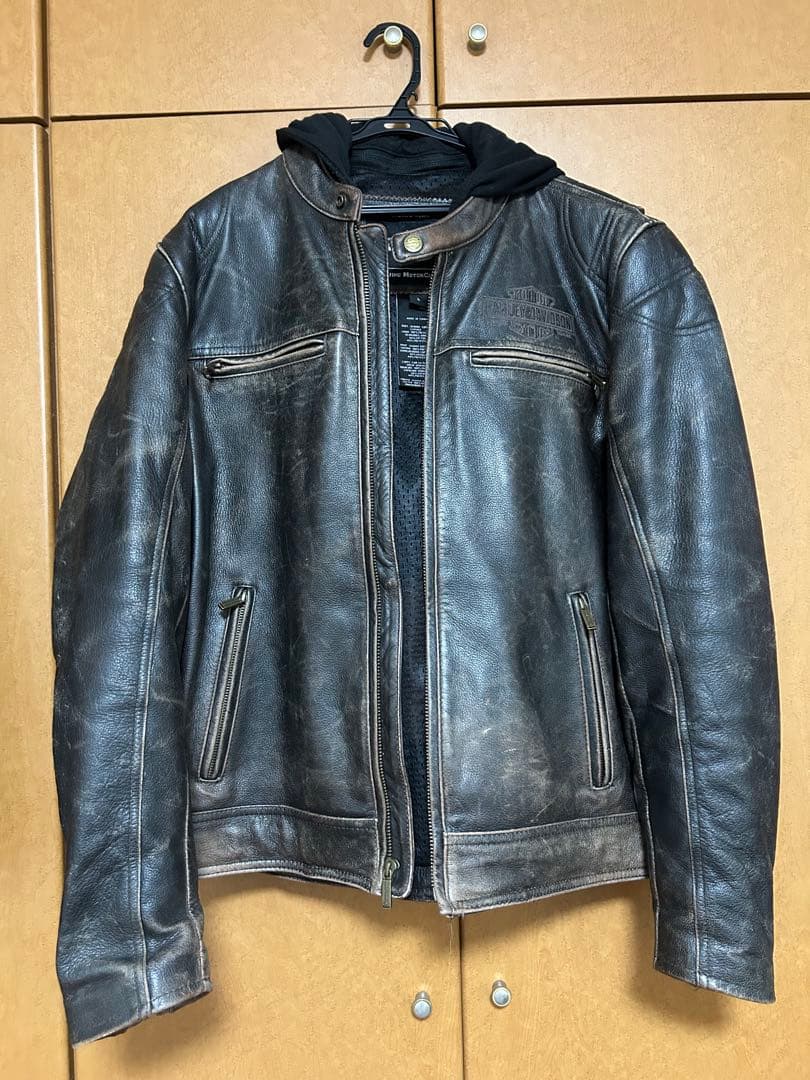 Harley-Davidson フード付きレザージャケット