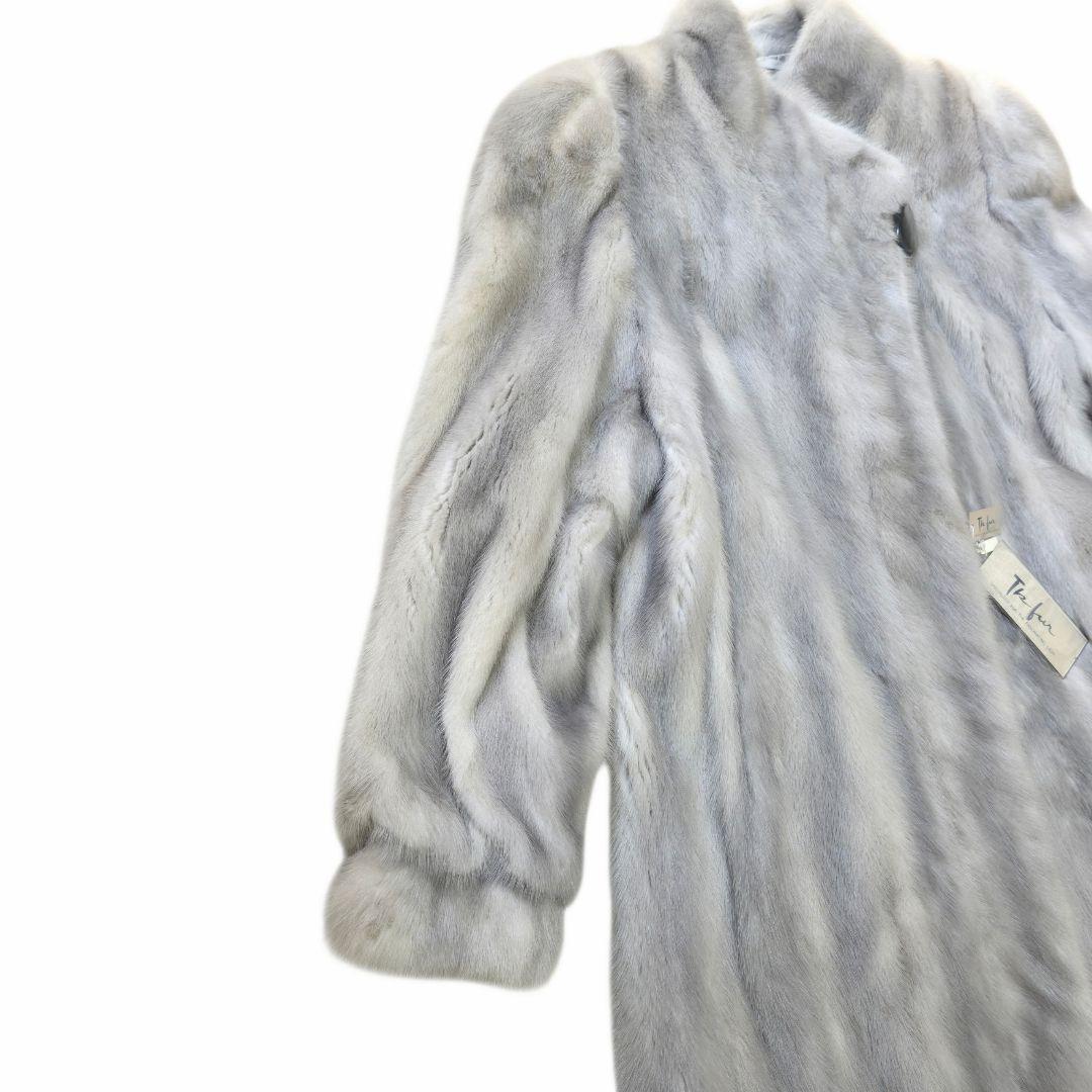 タグ付美品 サファイアミンク ミドル丈 サガミンク ファーコート 本毛皮 LL位