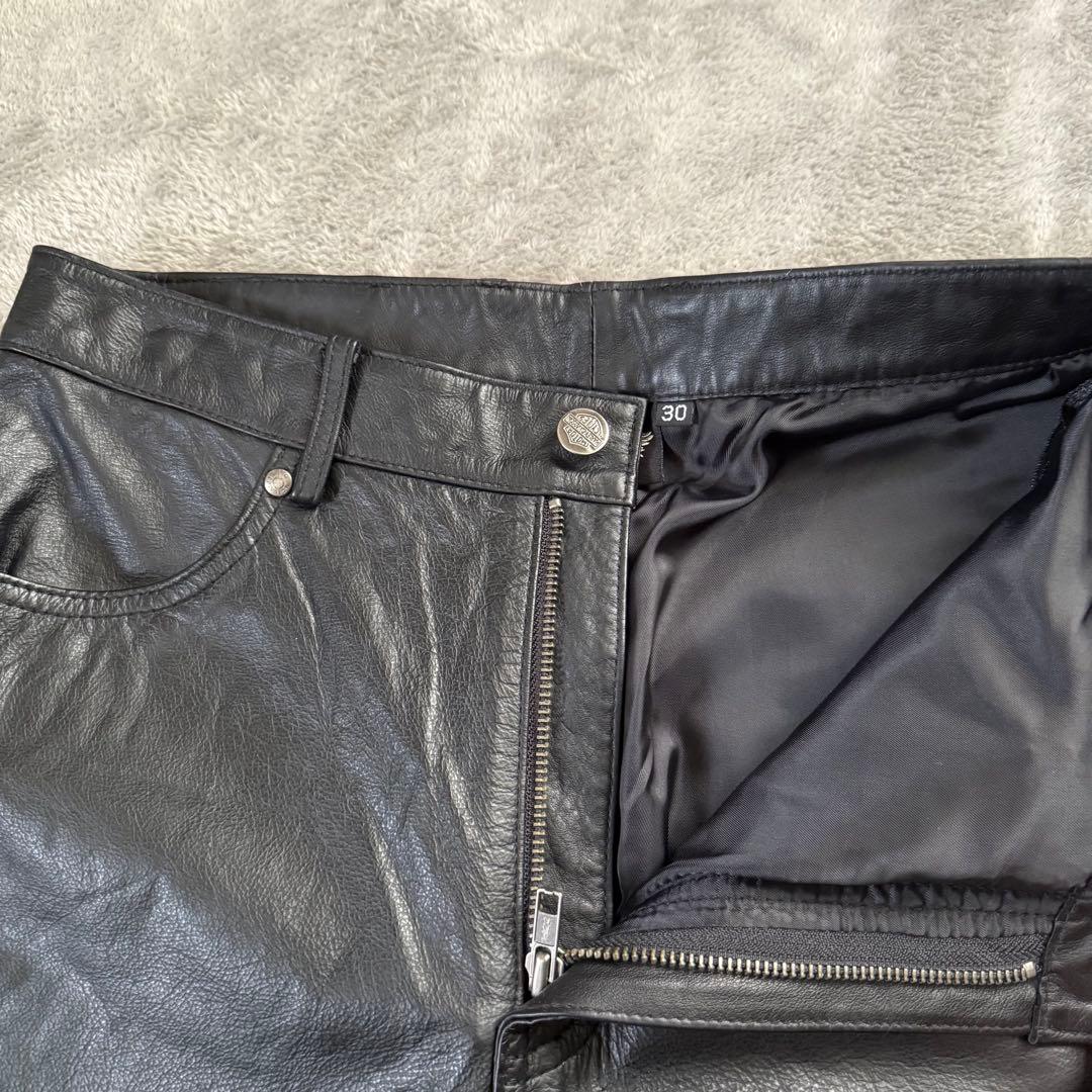 ✨美品✨ Harley-Davidson　レザーパンツ　本革　ブラック　W30