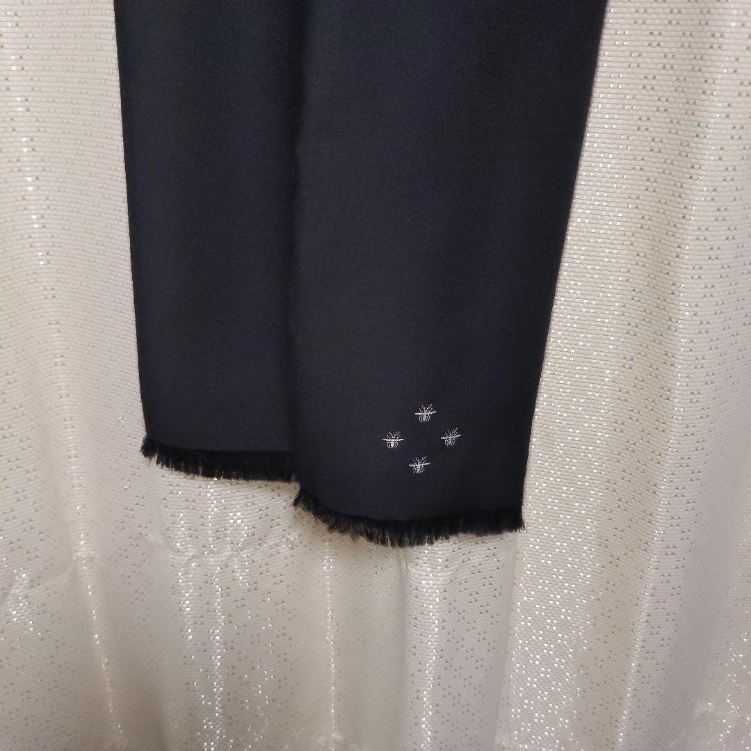 Dior HOMME ストール（黒）Bee刺繍入り
